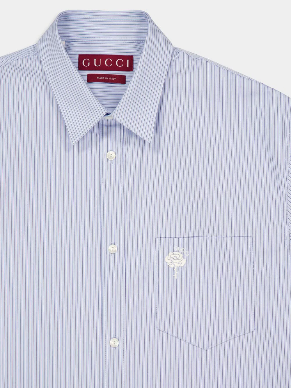 Light Blue Striped Men's Shirt - Image 3