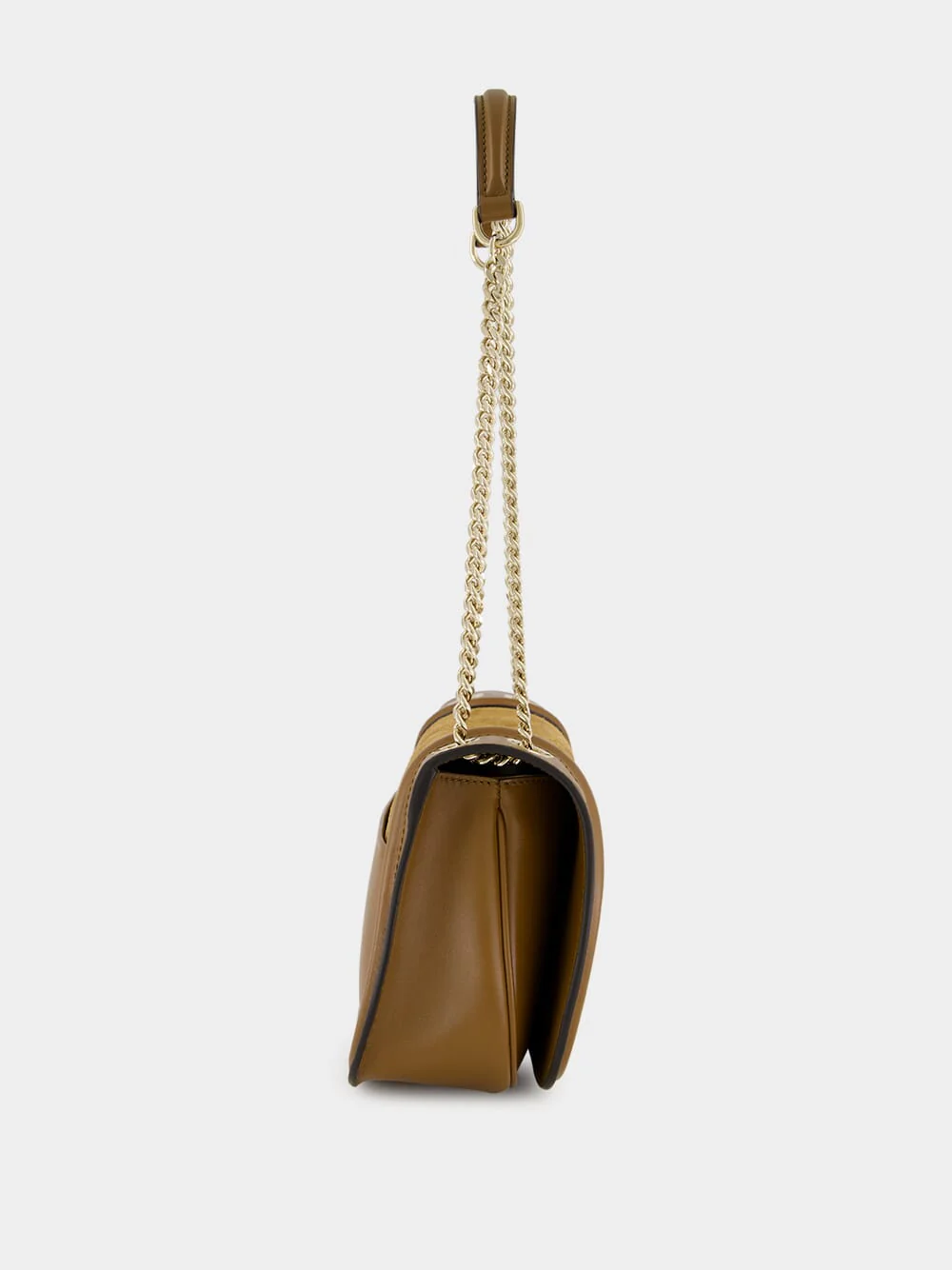 Light Brown Suede Blondie Medium Shoulder Bag - Image 4