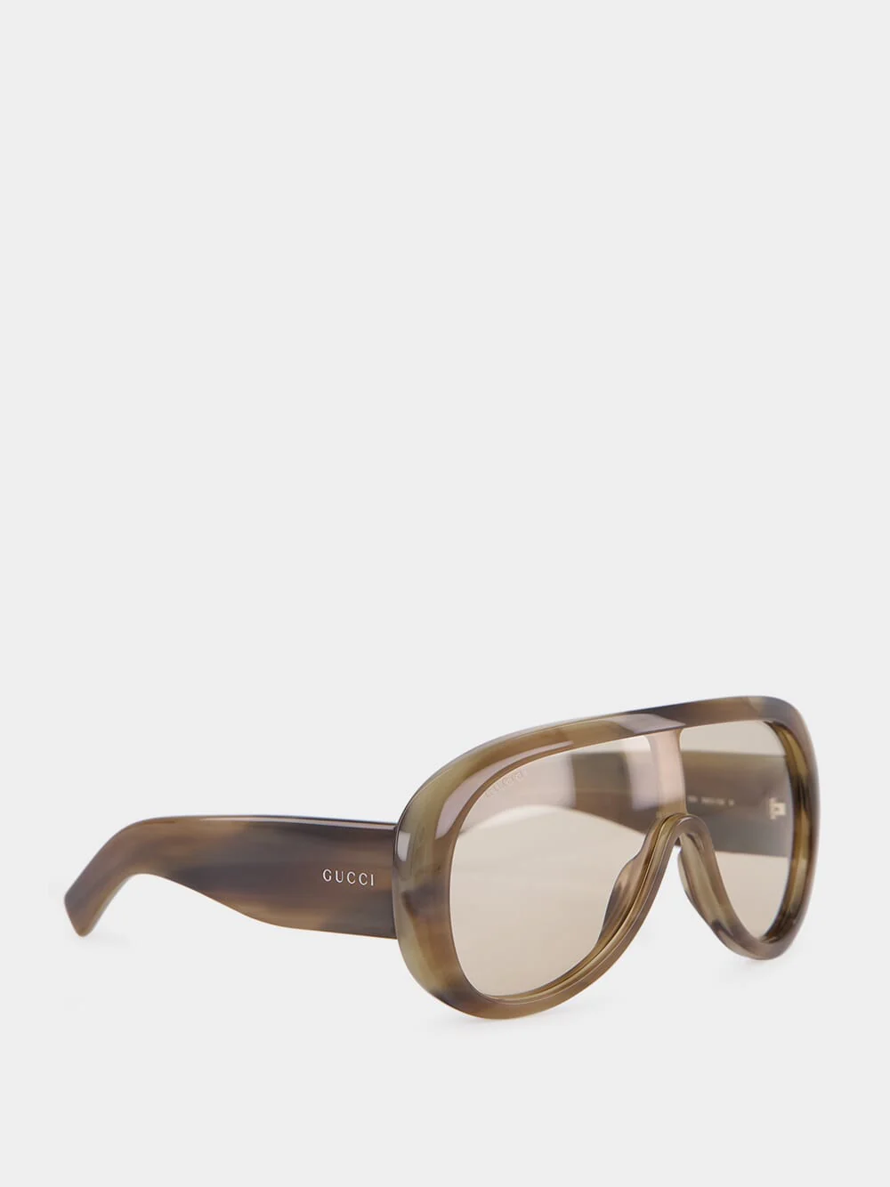 Light Brown Tortoiseshell Rectangular Frame Sunglasses - Image 2