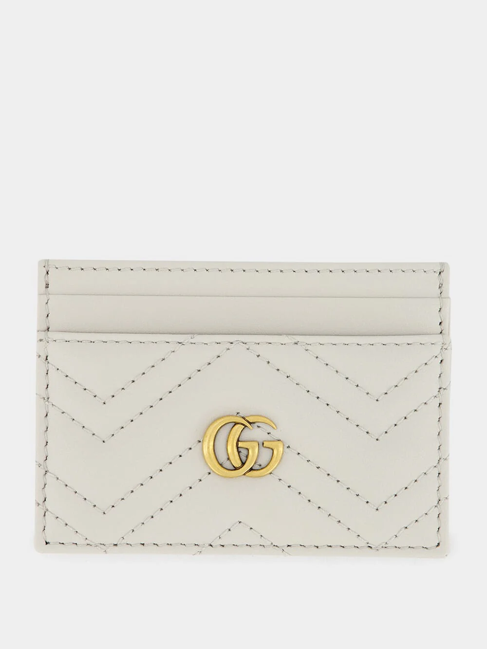 Light Grey GG Marmont Matelassé Card Case