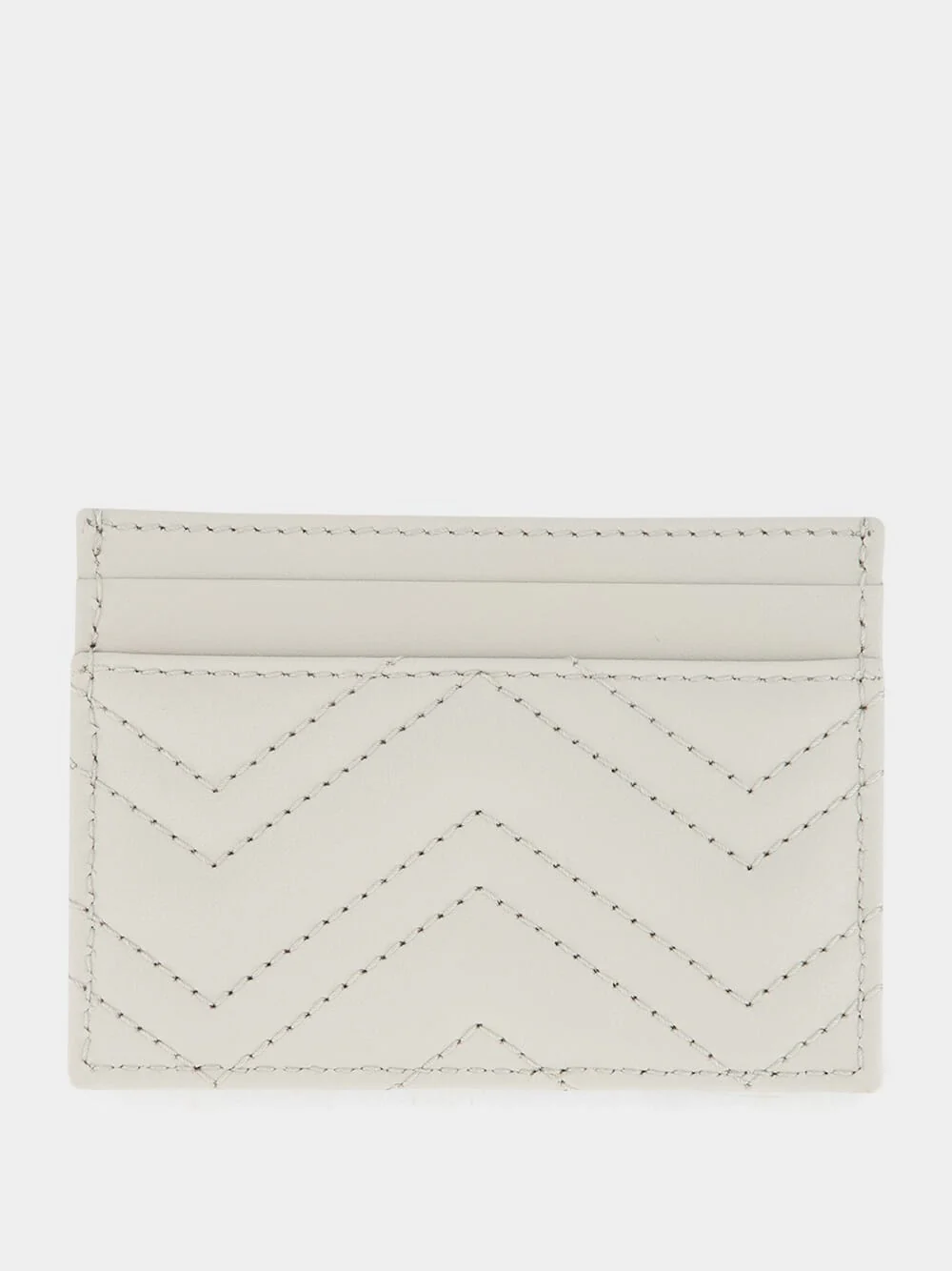 Light Grey GG Marmont Matelassé Card Case - Image 2