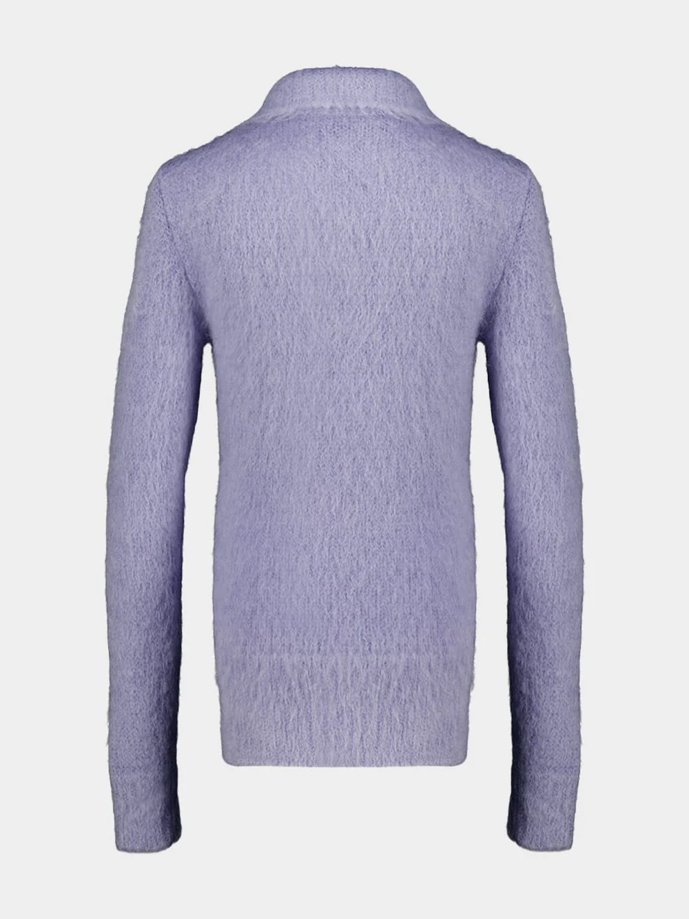 Lilac Brushed Mohair Wool Cardigan - Image 2