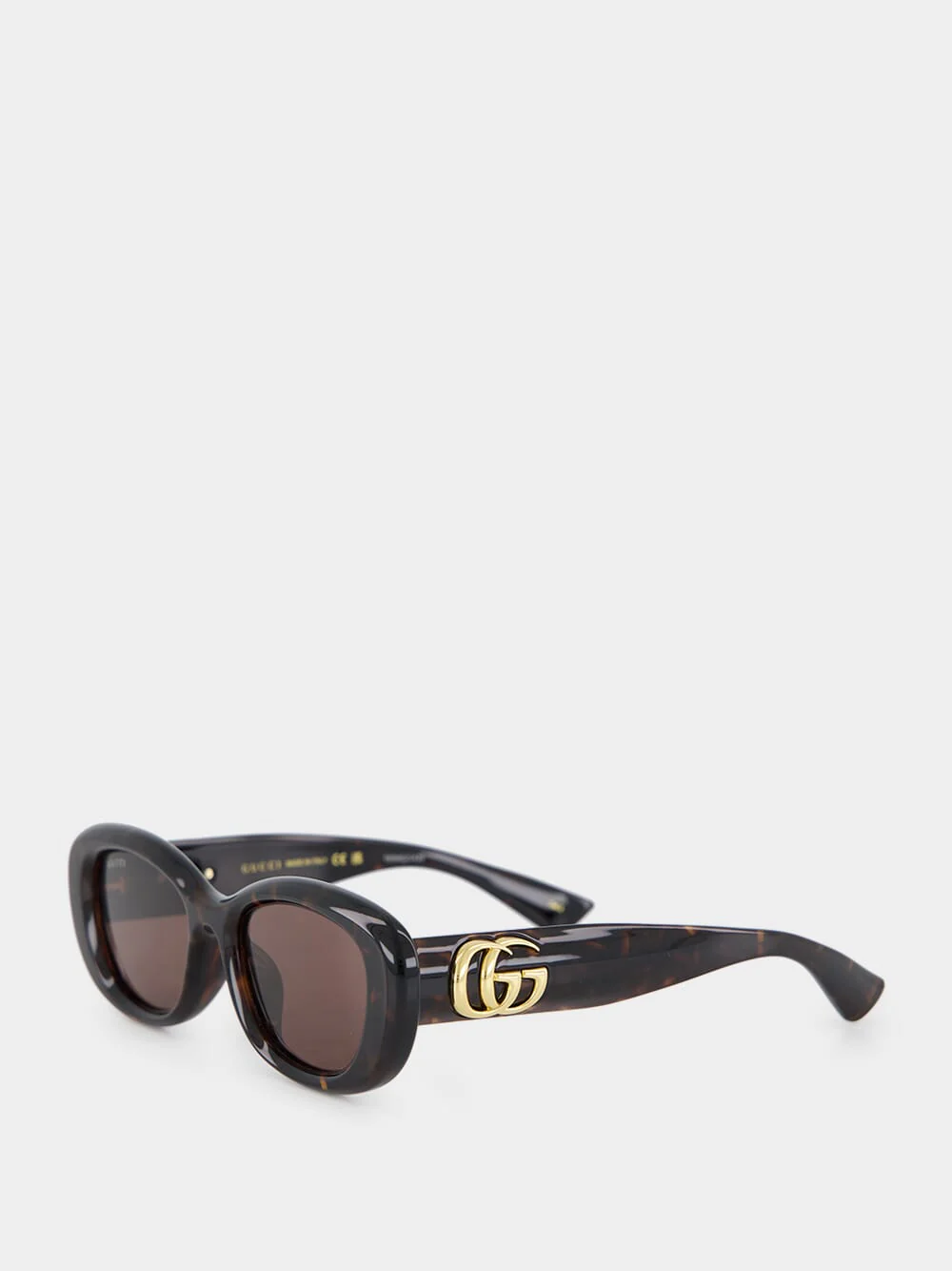 Low Nose Bridge Fit Tortoiseshell Oval Sunglasses - Image 3