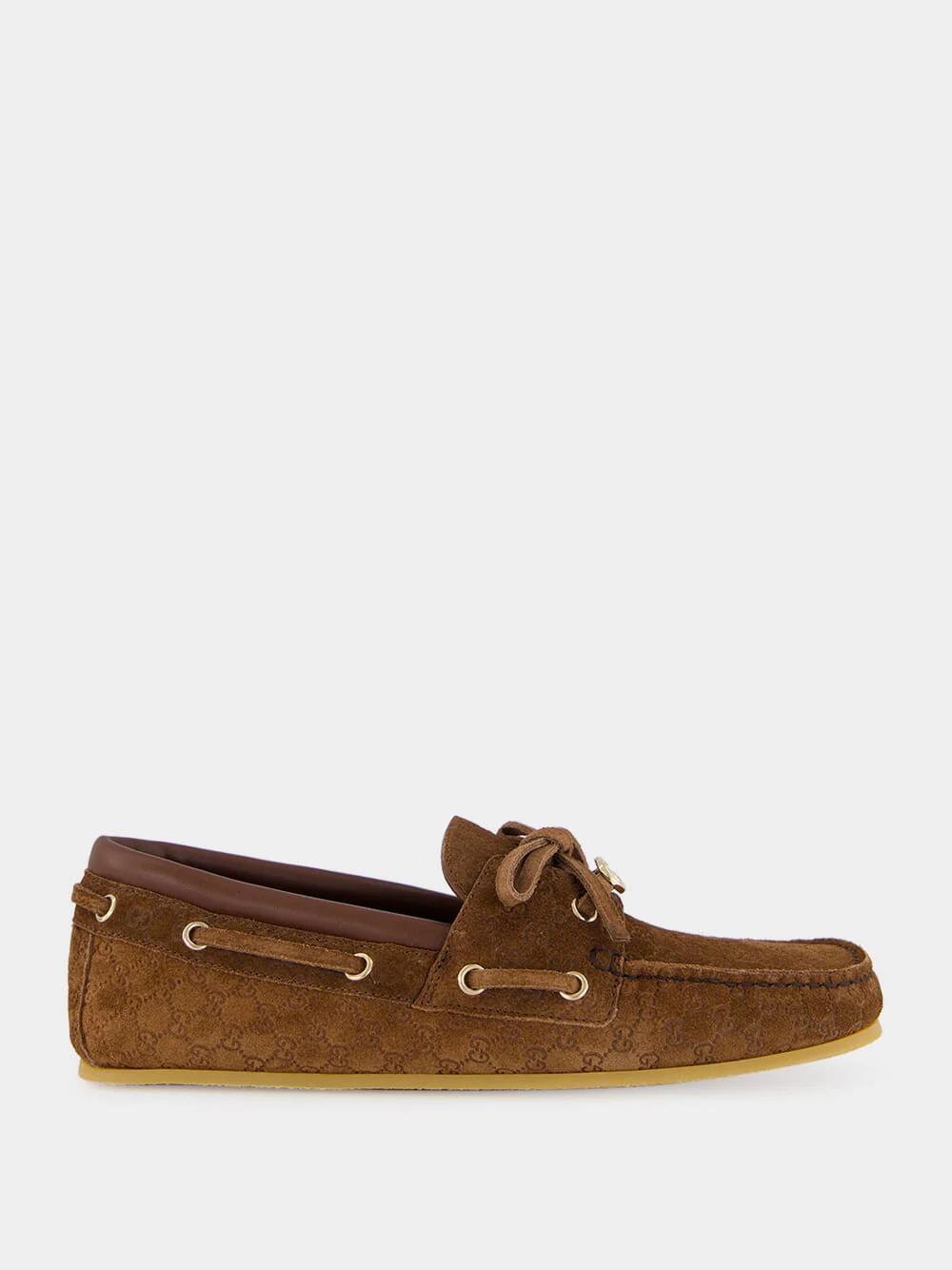 Maroon Brown GG Calfskin Moccasins