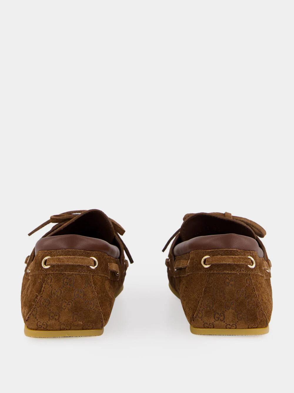 Maroon Brown GG Calfskin Moccasins - Image 5