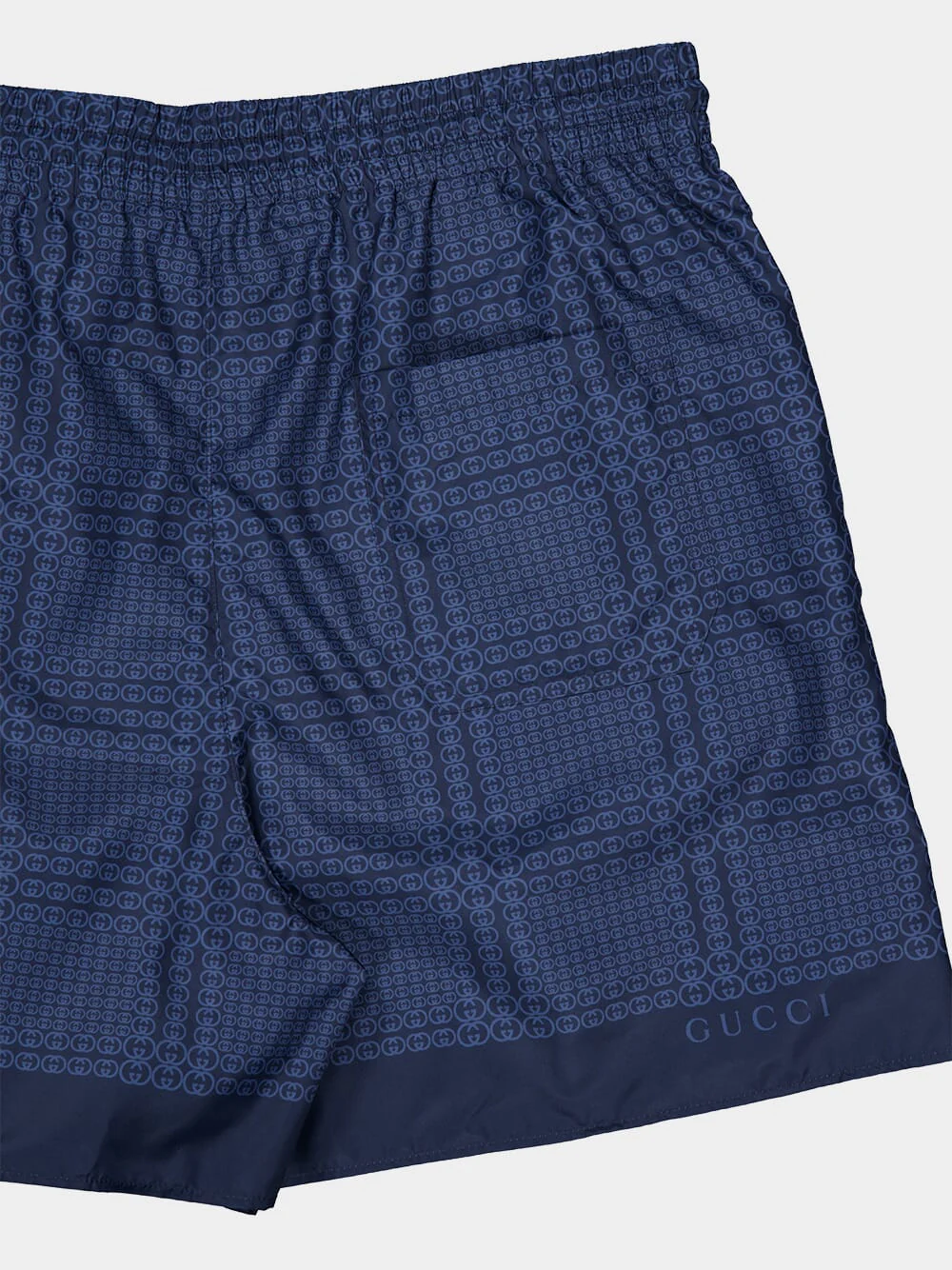 Navy Blue Technical Poplin Swim Shorts - Image 4