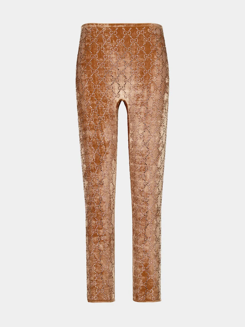 Nude GG Velvet Leggings