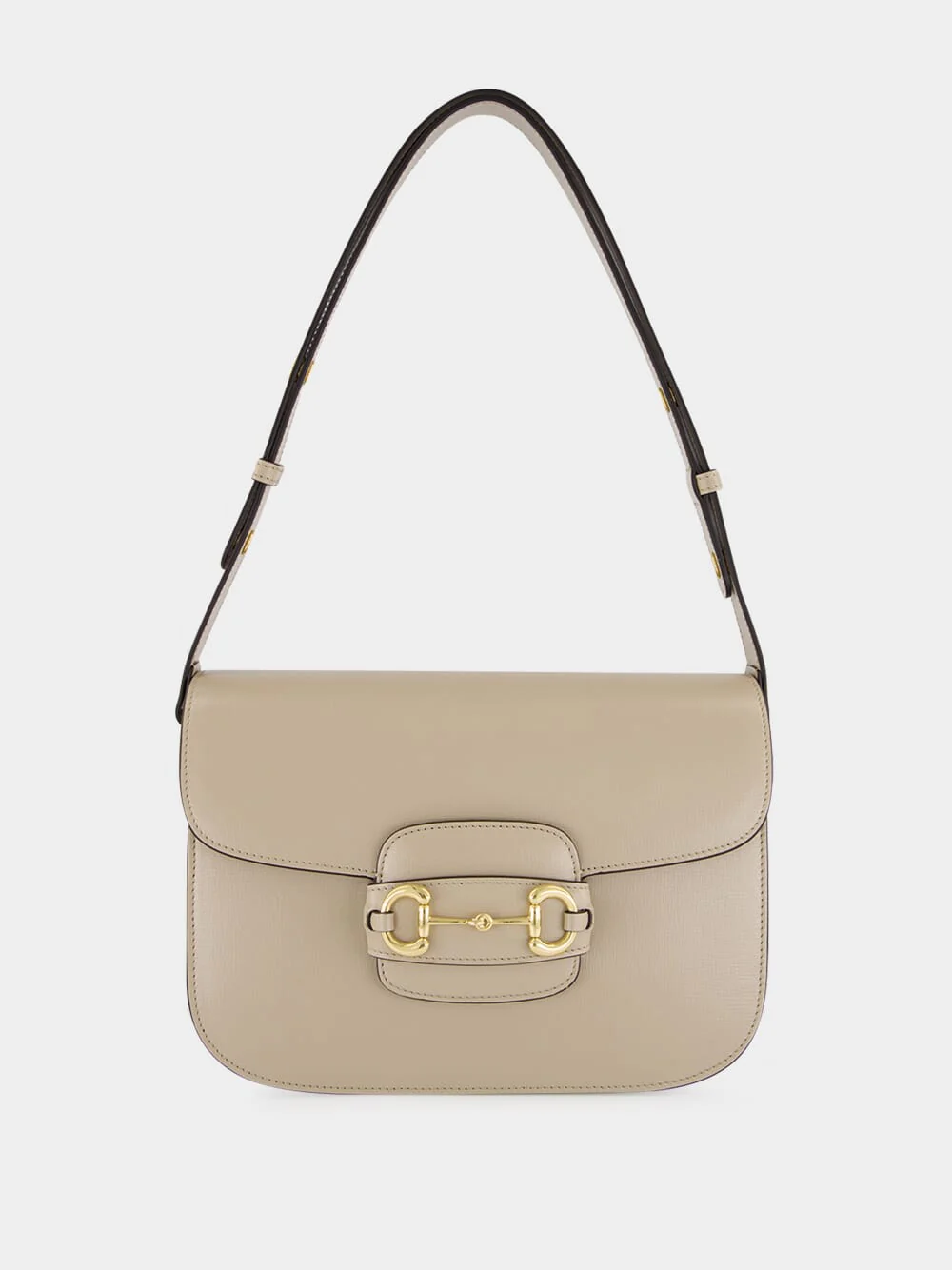 Oatmeal Leather Horsebit Shoulder Bag - Image 2