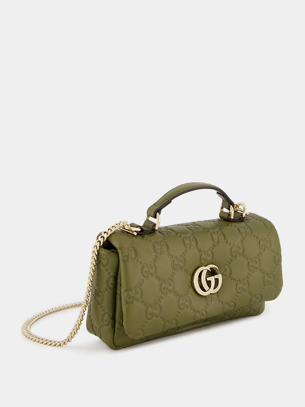 Olive Green GG Milano Mini Top Handle Bag - Image 3