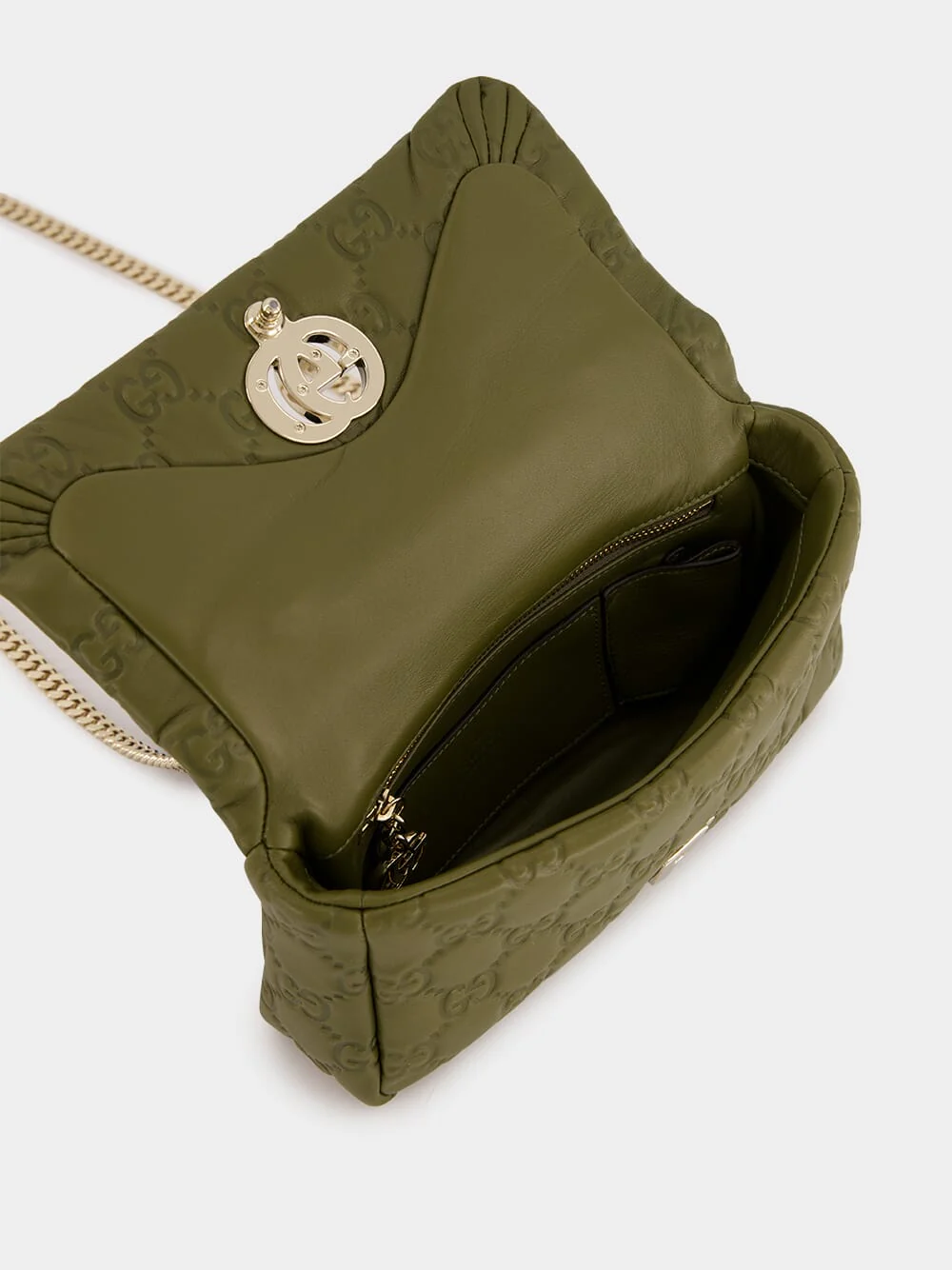 Olive Green GG Milano Mini Top Handle Bag - Image 4