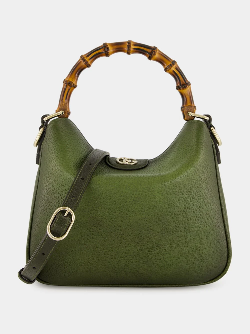 Petite Green Diana Leather Hobo Bag