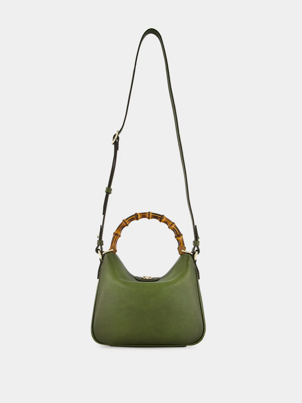 Petite Green Diana Leather Hobo Bag - Image 2