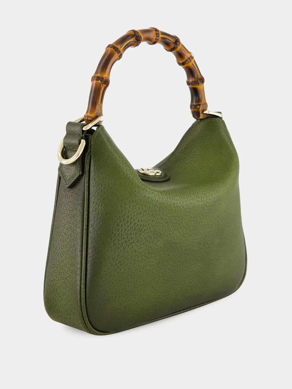Petite Green Diana Leather Hobo Bag - Image 3