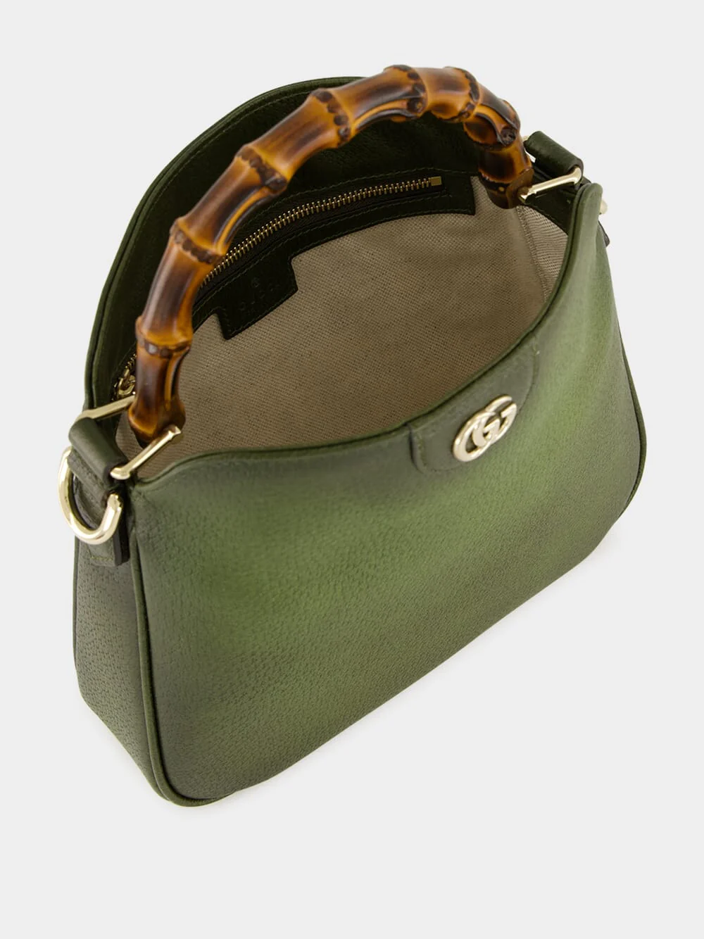 Petite Green Diana Leather Hobo Bag - Image 6