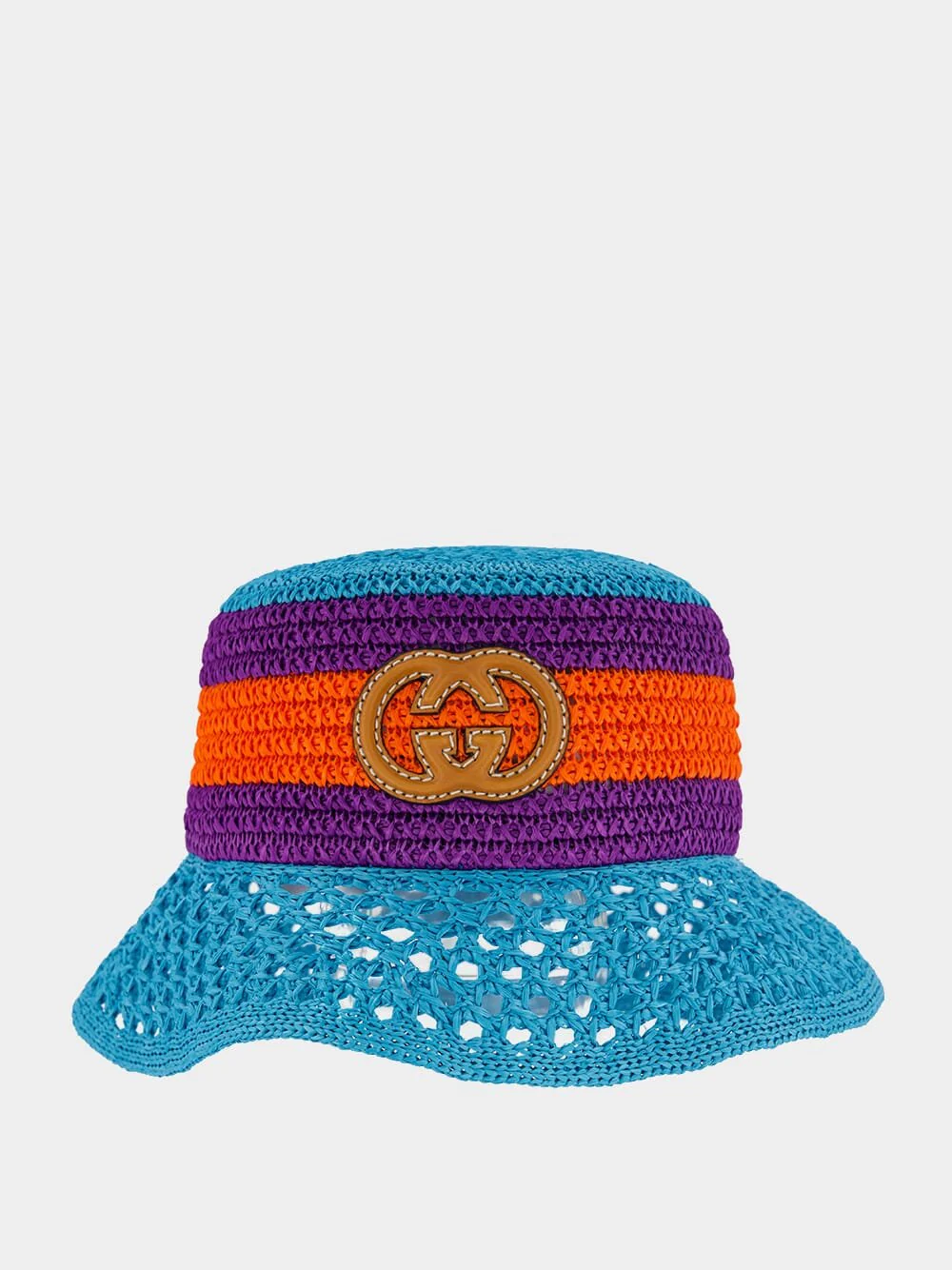 Raffia-Effect Viscose Bucket Hat