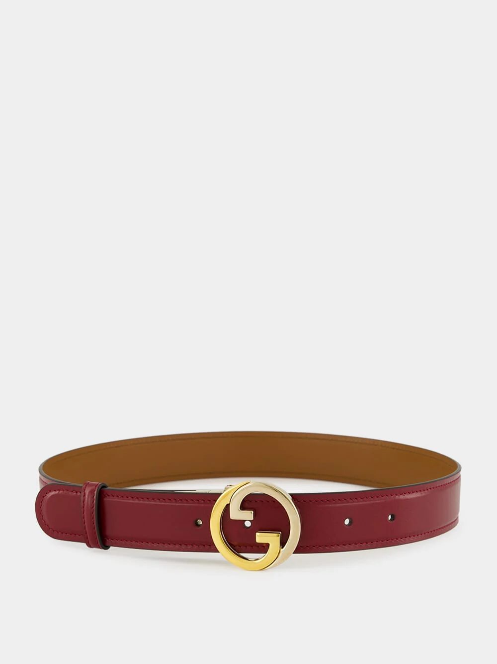 Rosso Ancora and Brown Leather Reversible Blondie Belt