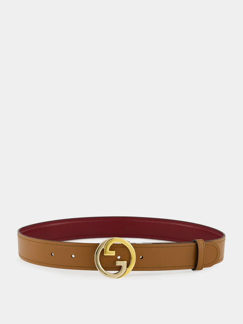 Rosso Ancora and Brown Leather Reversible Blondie Belt - Image 2