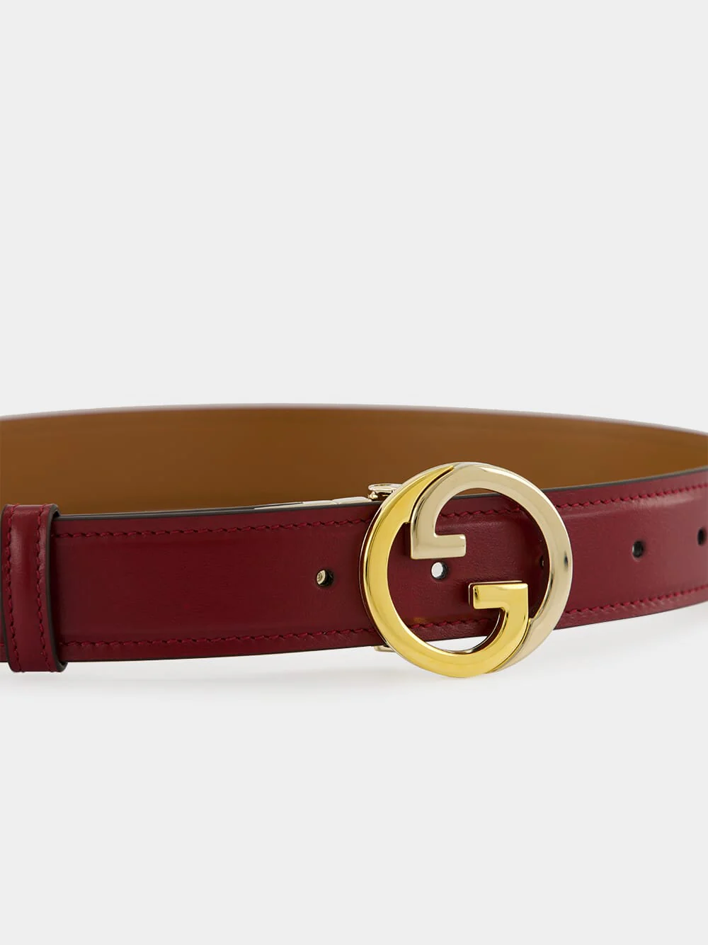 Rosso Ancora and Brown Leather Reversible Blondie Belt - Image 4