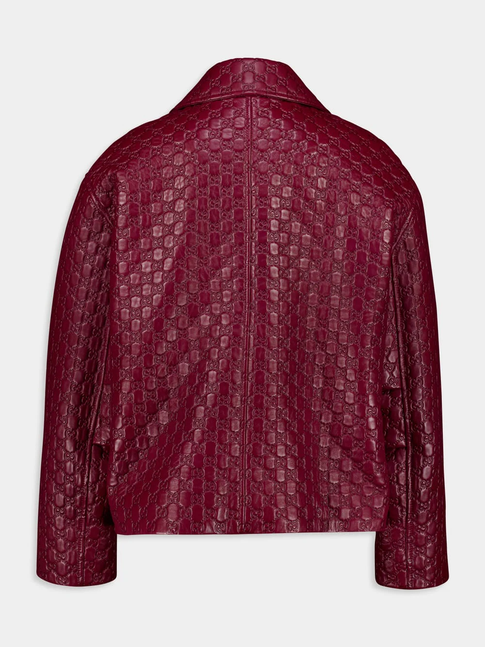 Rosso Ancora Embossed Leather Jacket - Image 2
