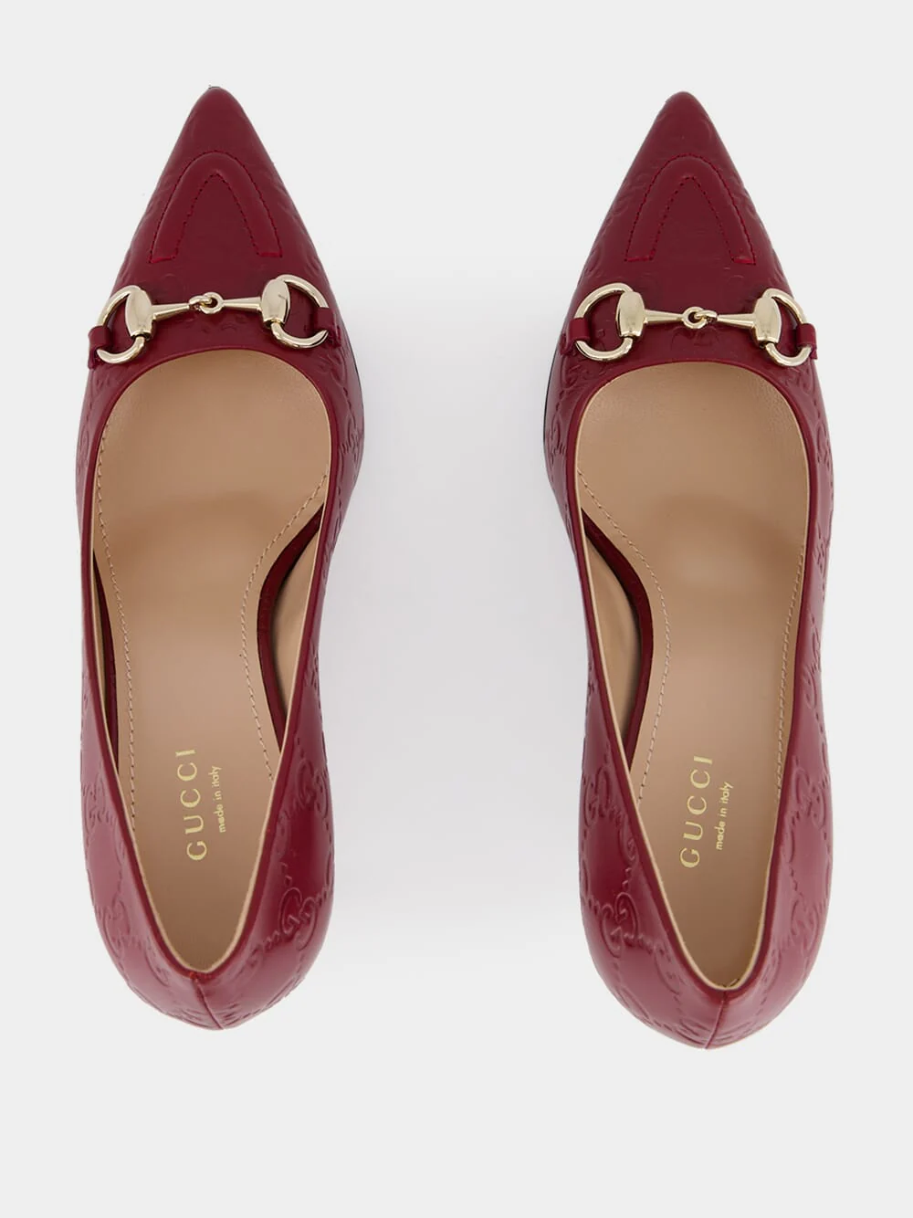 Rosso Ancora GG Leather Horsebit Pump - Image 4