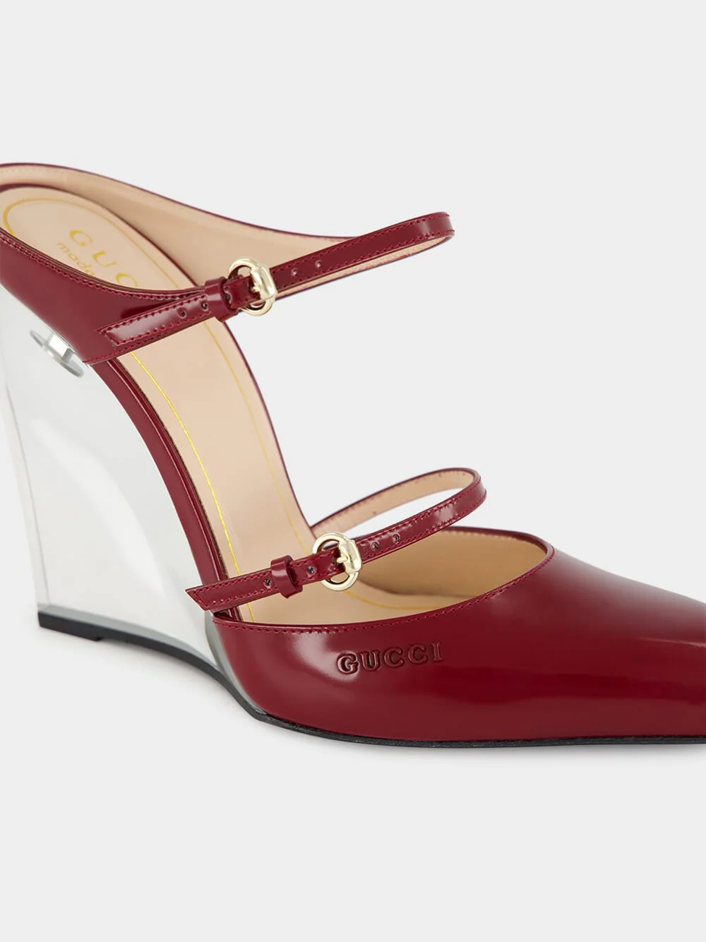 Rosso Ancora Leather Wedge Mule - Image 7