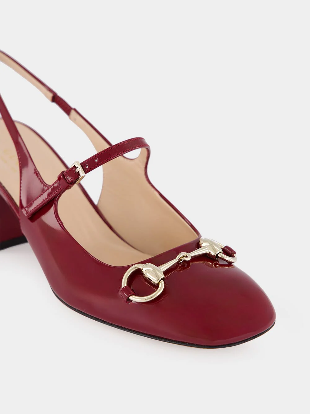 Rosso Ancora Patent Horsebit Pumps - Image 7