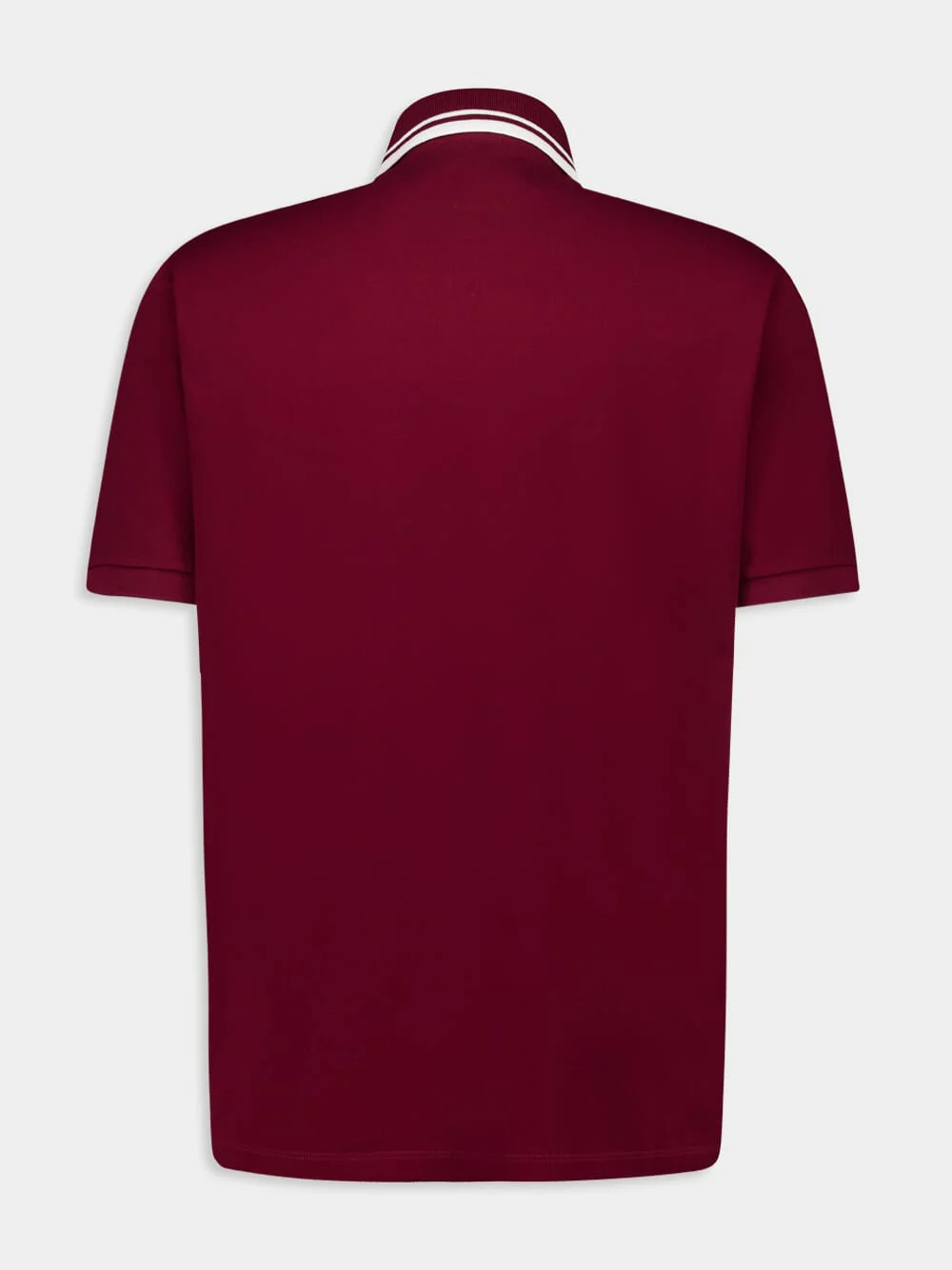 Rosso Ancora Red Cotton Piqué Polo Shirt - Image 2