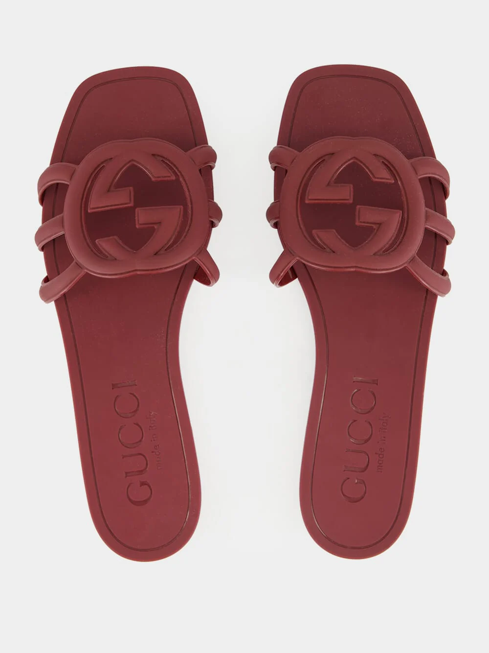 Rosso Ancora Red G Slide Sandals - Image 4