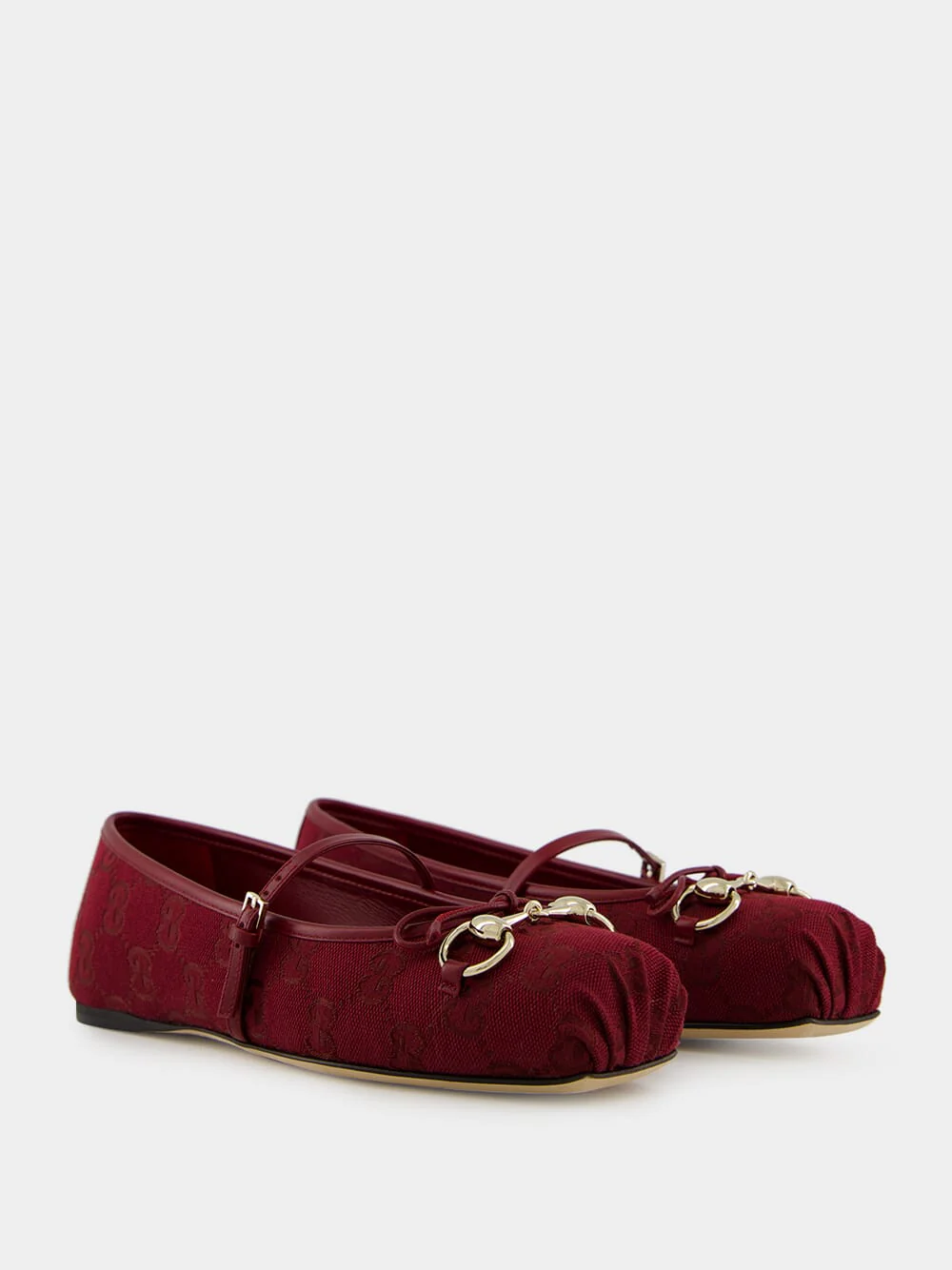 Rosso Ancora Red Horsebit Ballet Flat - Image 3