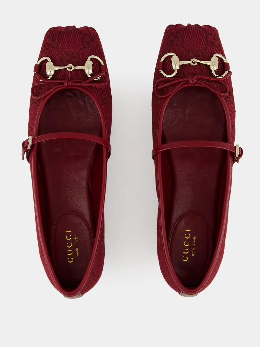 Rosso Ancora Red Horsebit Ballet Flat - Image 4