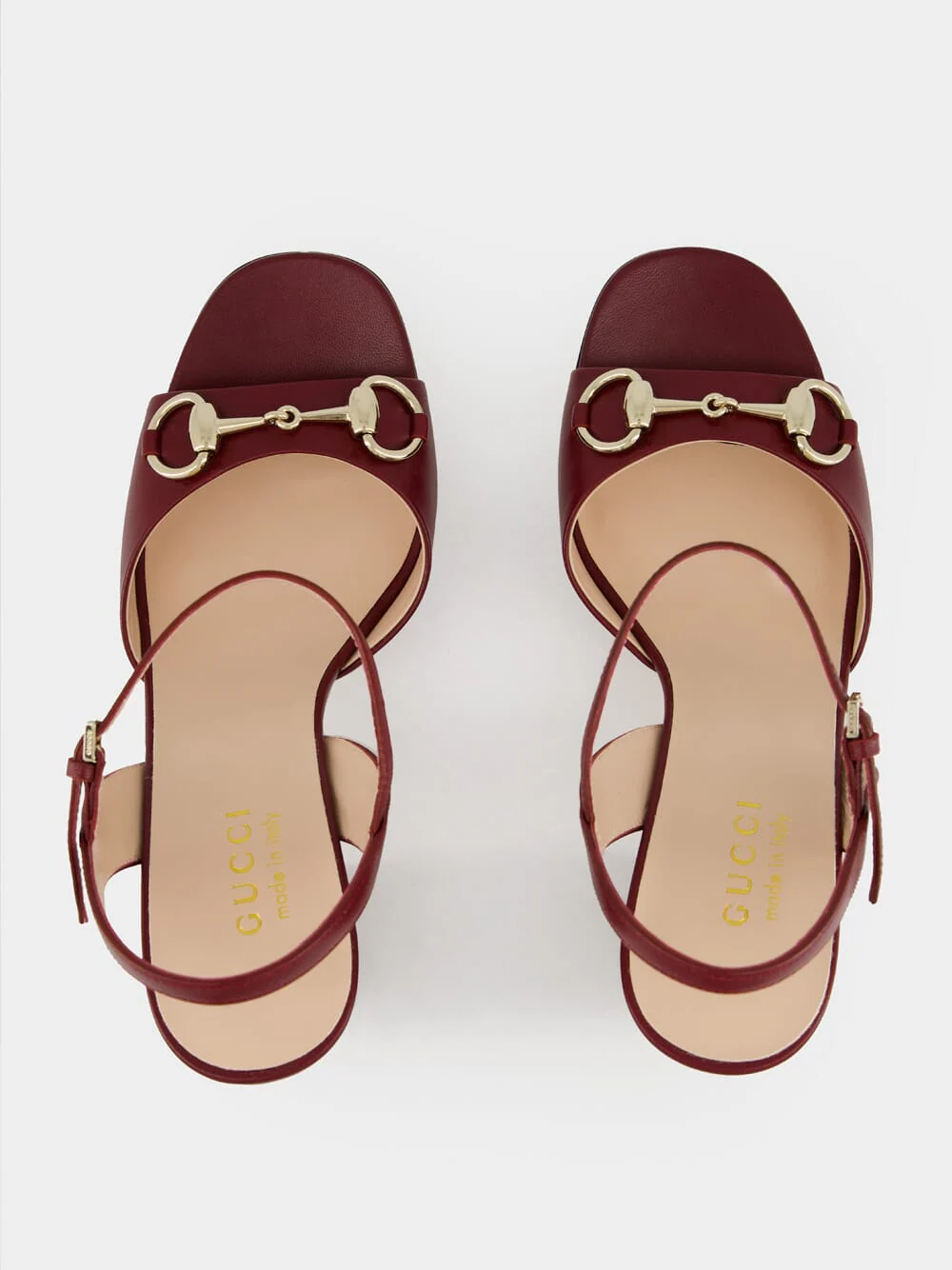 Rosso Ancora Red Horsebit Sandals - Image 4