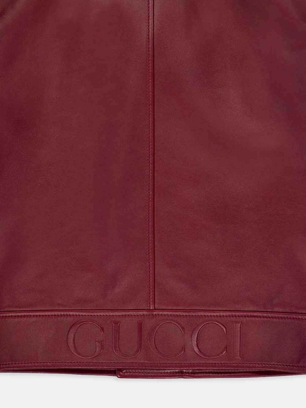 Rosso Ancora Red Leather Biker Jacket - Image 5