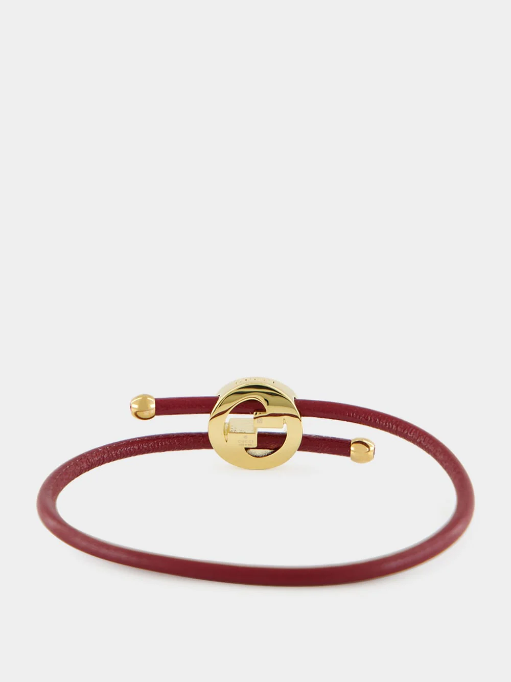 Rosso Ancora Red Leather Interlocking G Bracelet - Image 2