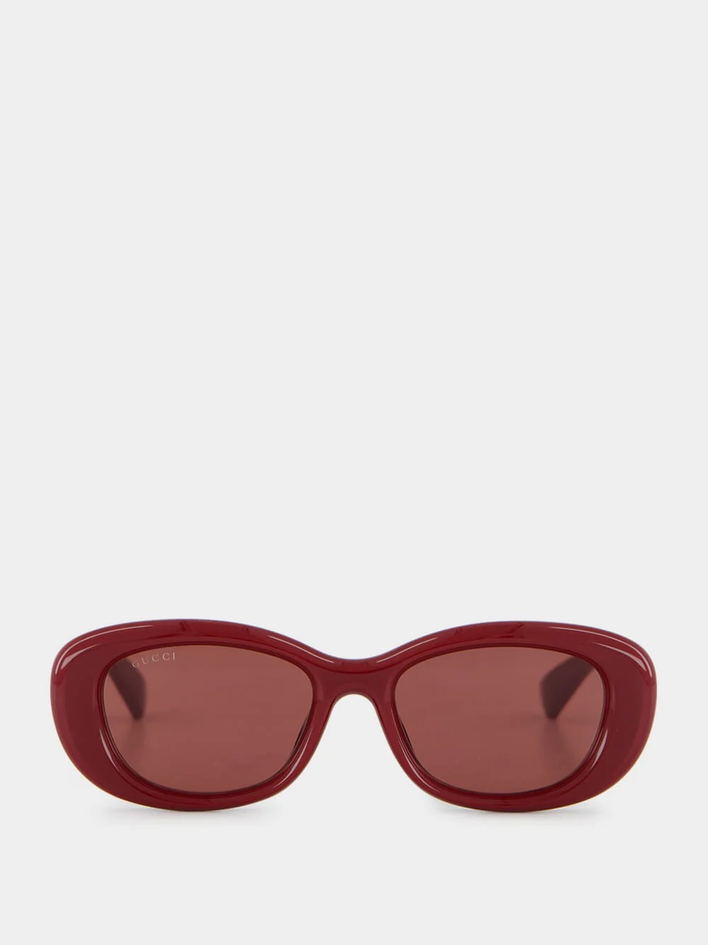 Rosso Ancora Red Low Nose Bridge Fit Oval Sunglasses