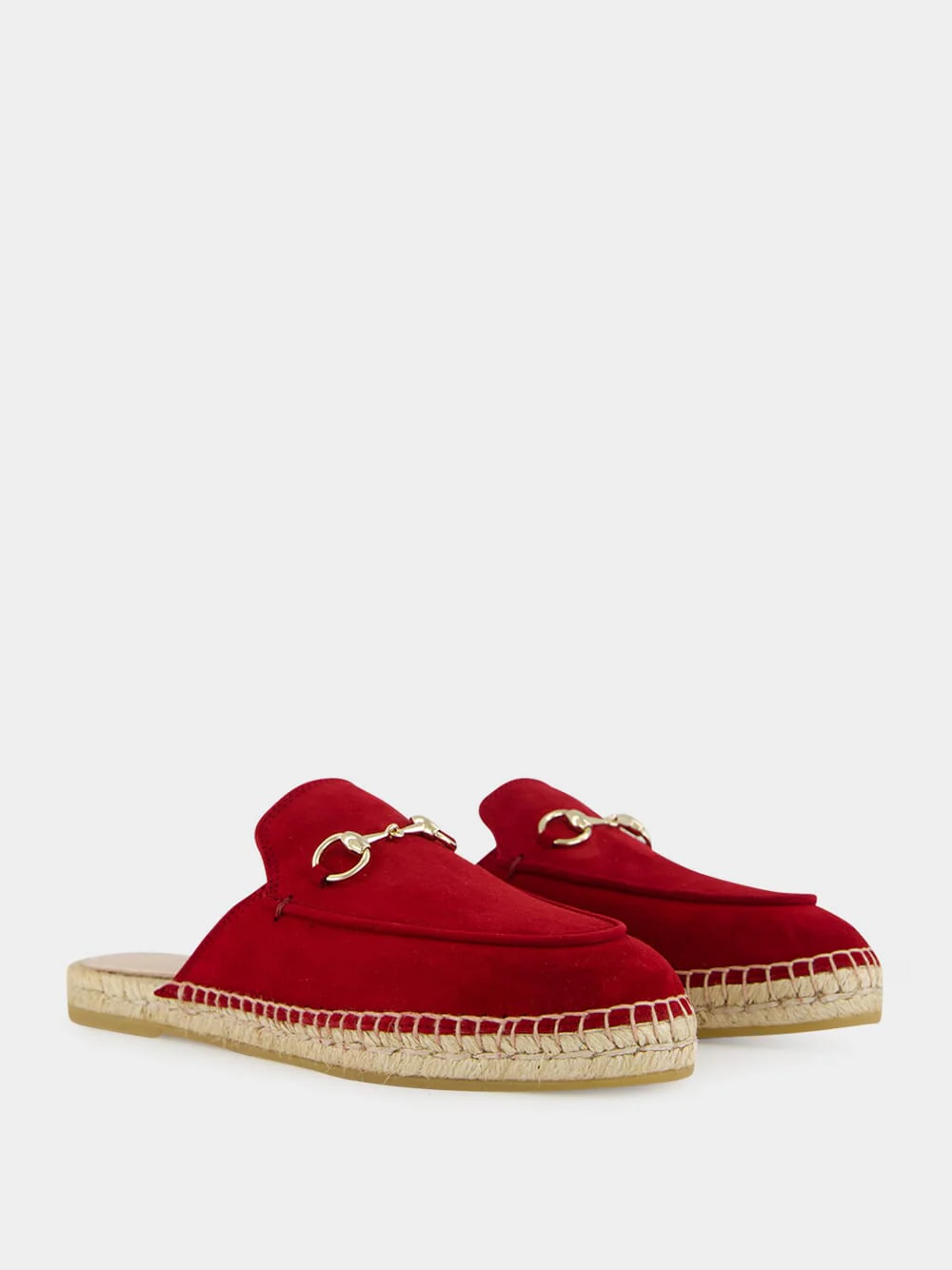 Rosso Ancora Suede Horsebit Espadrille Mules - Image 3