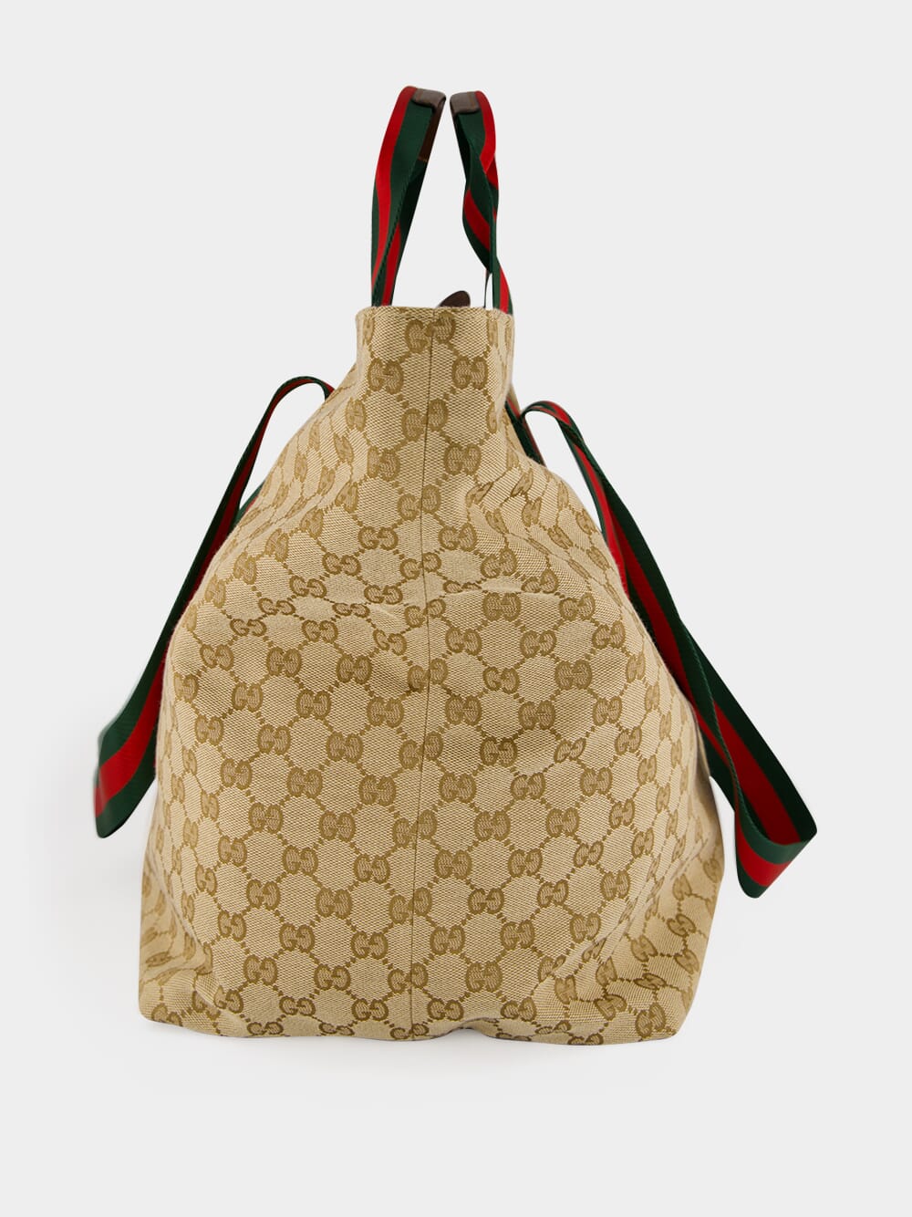 Sand and Brown GG Medium Tote Bag in Canvas - Image 4