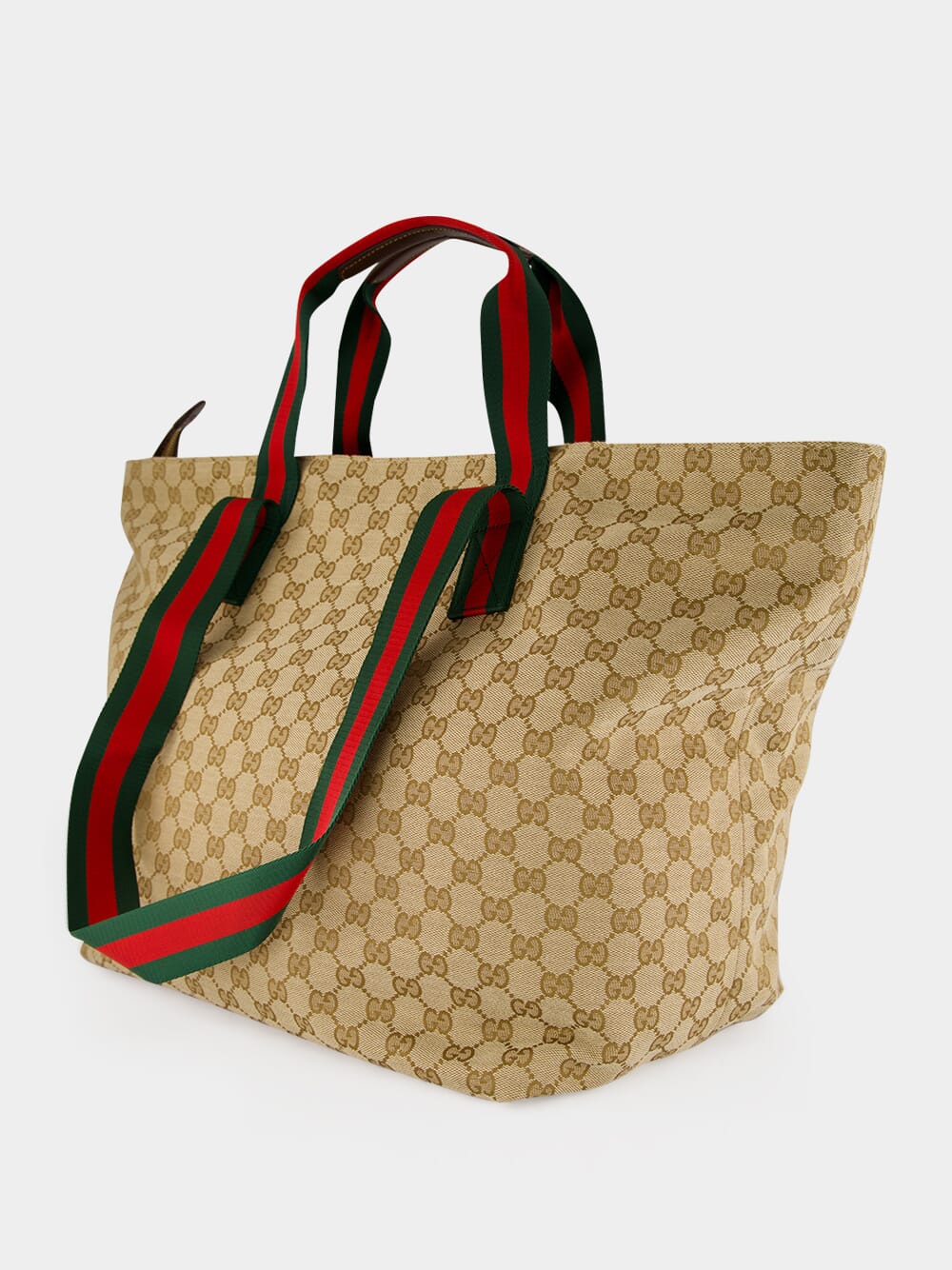 Sand and Brown GG Medium Tote Bag in Canvas - Image 5