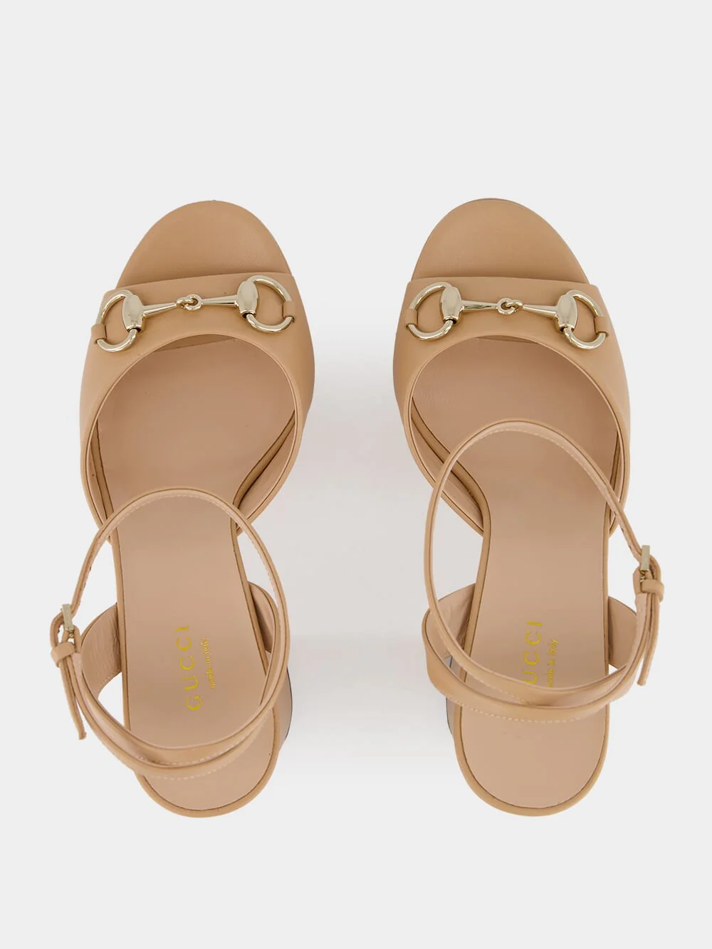 Beige Horsebit Platform Sandal - Image 4