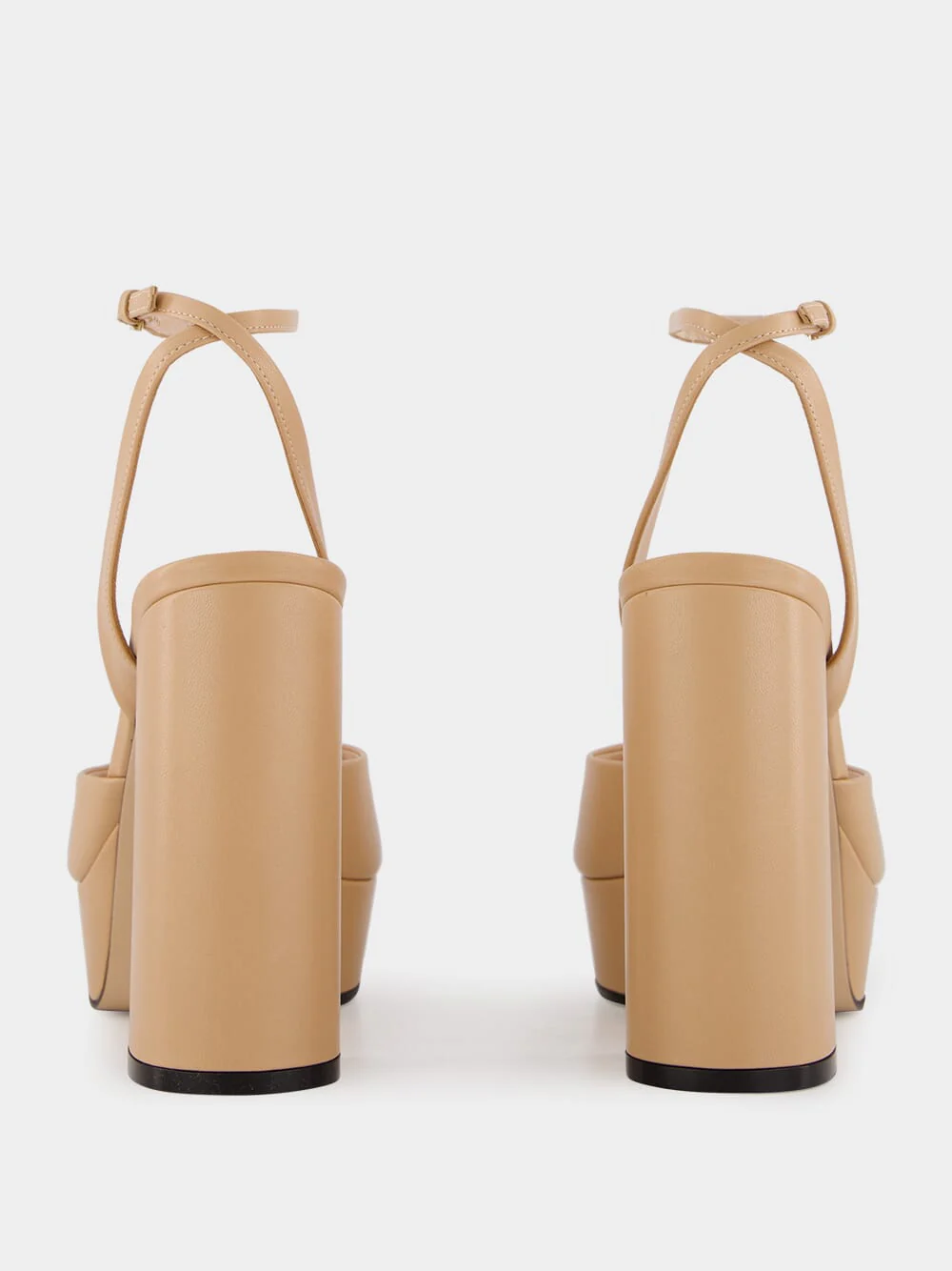 Beige Horsebit Platform Sandal - Image 5