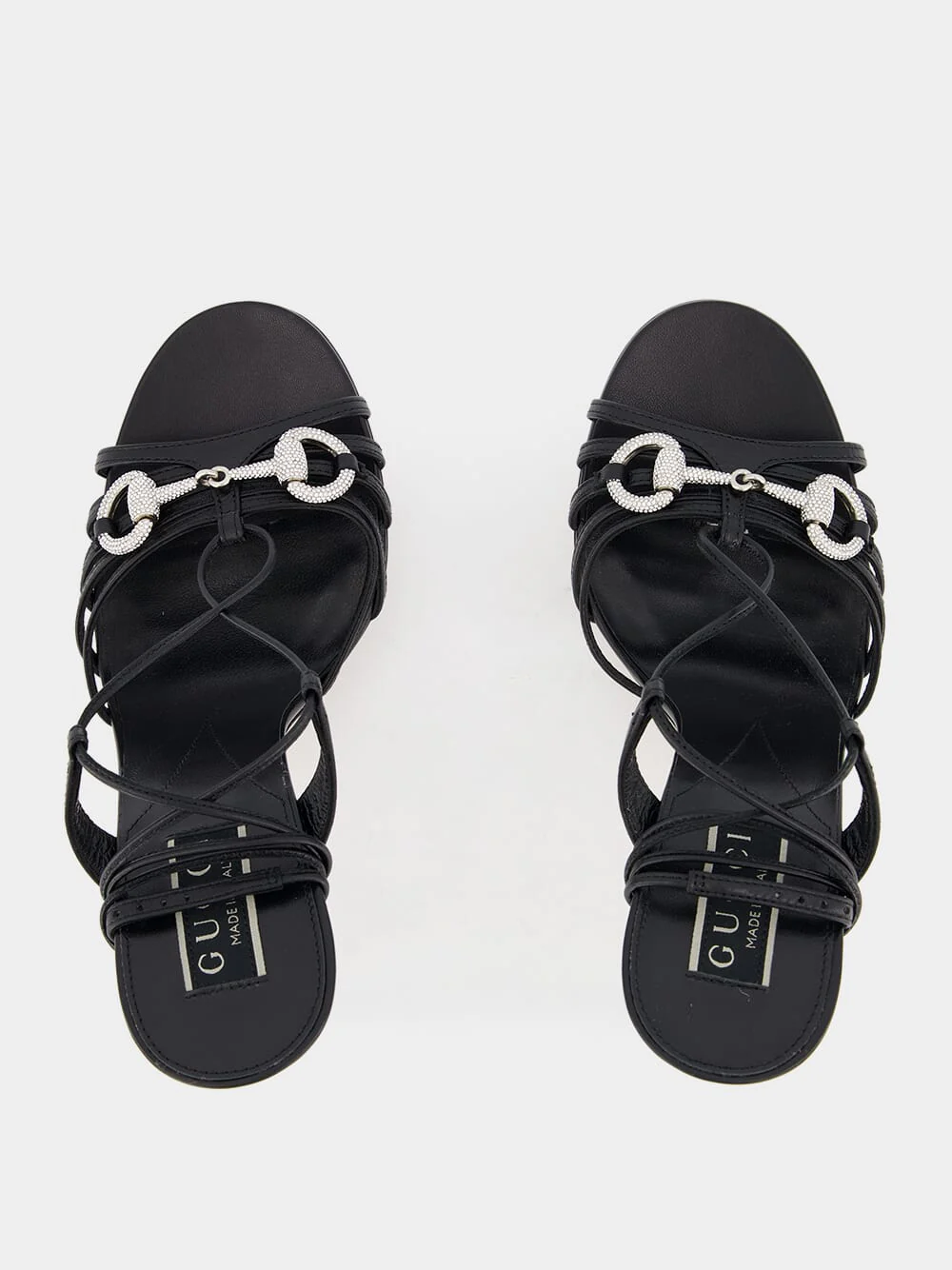 Black Crystal Horsebit 105mm Heels - Image 3