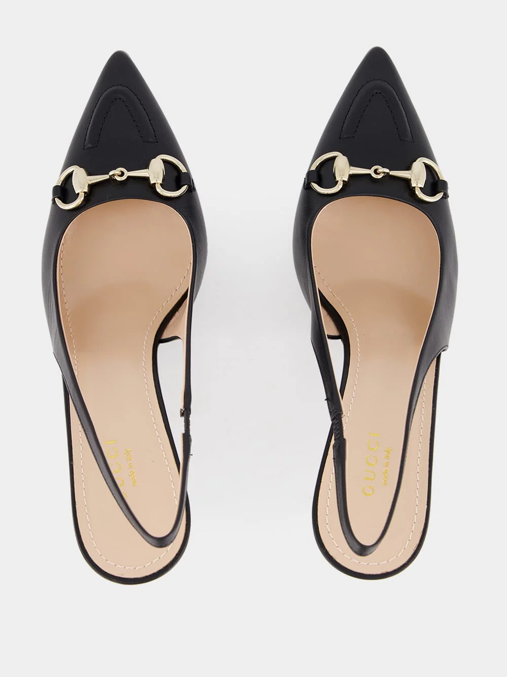 Black Leather Horsebit Pumps - Image 4