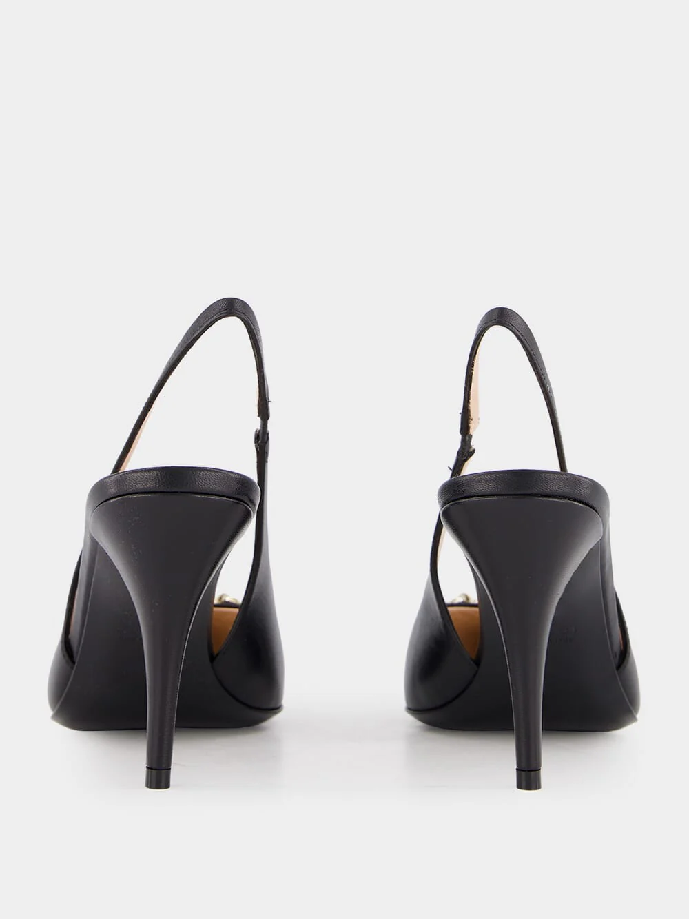 Black Leather Horsebit Pumps - Image 5