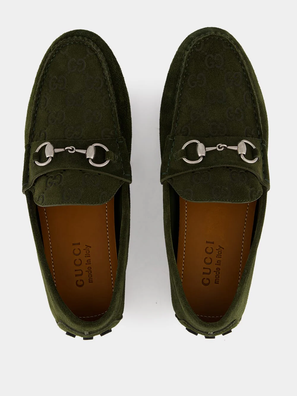 Dark Green Suede Horsebit Driver - Image 4