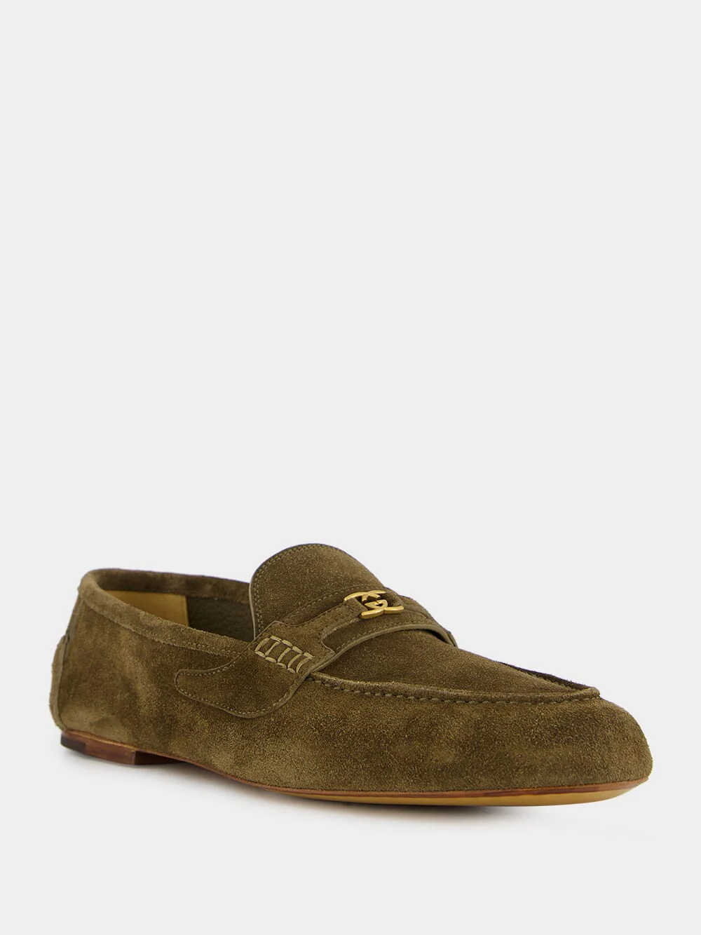 Interlocking G Green Suede Loafers - Image 2