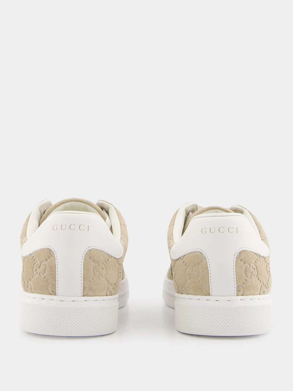 Oatmeal Suede Ace Sneaker with Web - Image 5