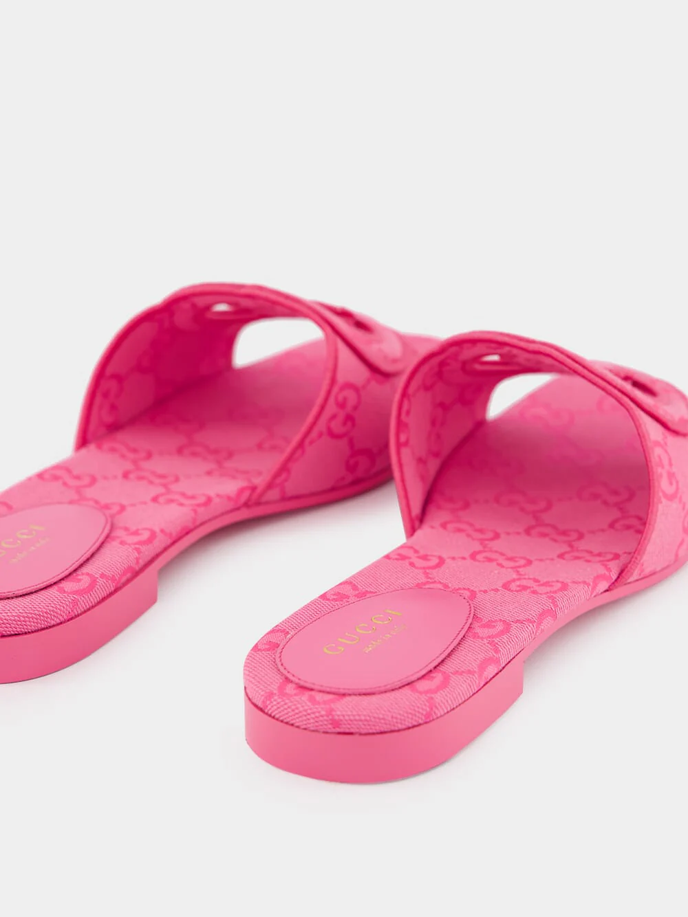 Interlocking G Pink Slide Sandals - Image 6