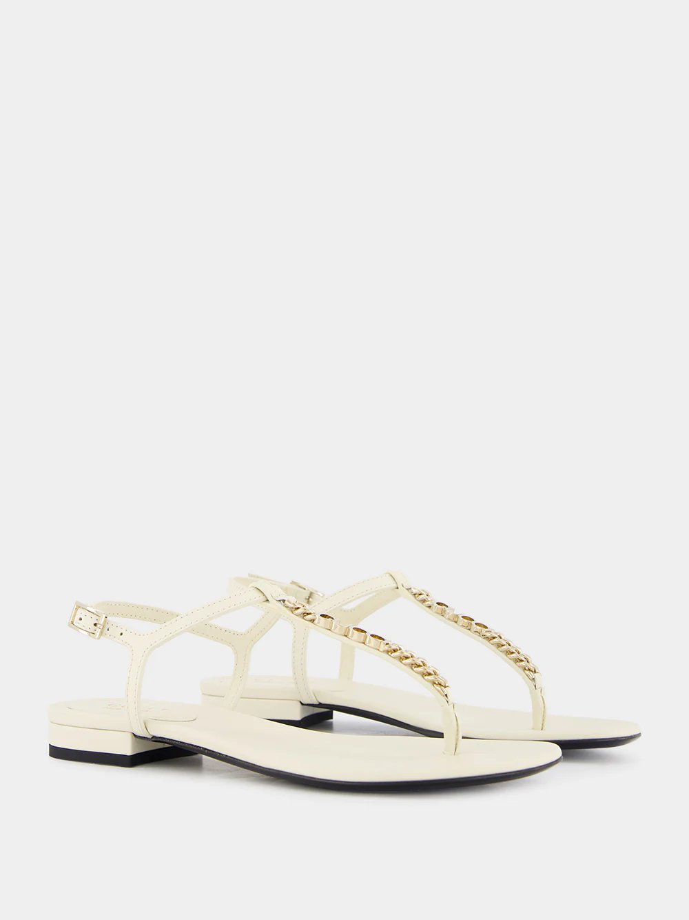 Signoria White Thong Sandals - Image 3