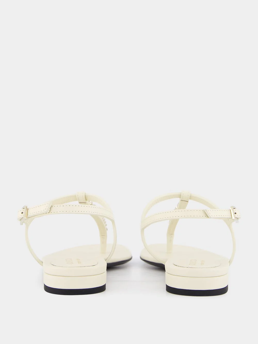 Signoria White Thong Sandals - Image 5