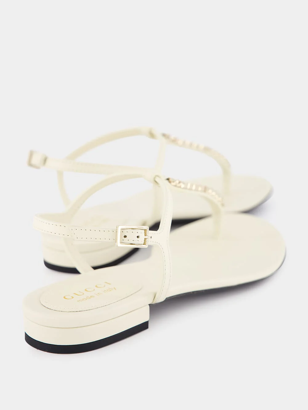 Signoria White Thong Sandals - Image 6