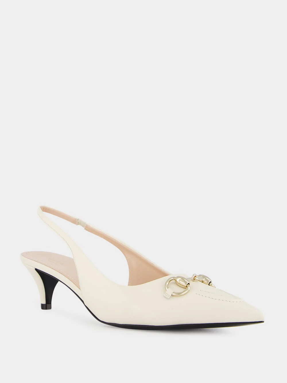 White Horsebit Slingback 45mm Pump - Image 2